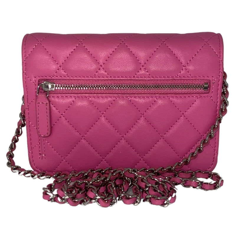 Chanel Matelasse Quilted Lambskin Mini Wallet On Chain