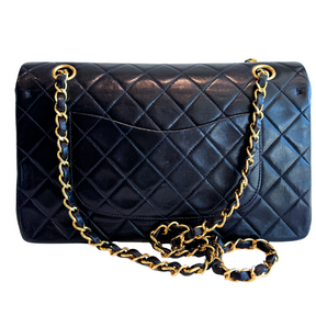 Chanel Midnight Blue Matelasse Classic Medium Double Flap