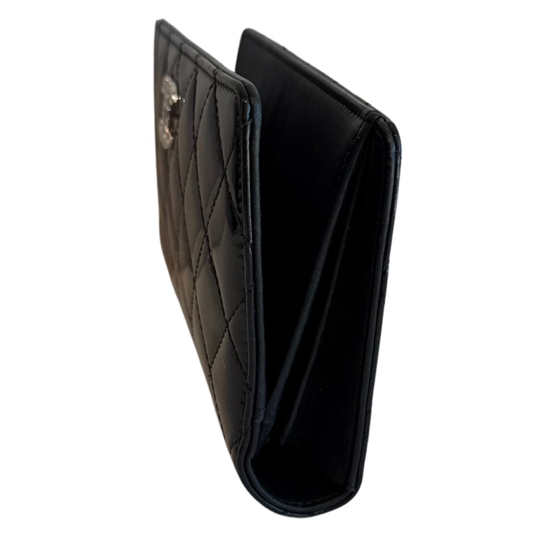 Chanel Quilted Patent Leather Bi-Fold Wallet