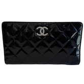 Chanel Quilted Patent Leather Bi-Fold Wallet
