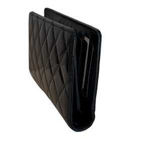Chanel Quilted Patent Leather Bi-Fold Wallet