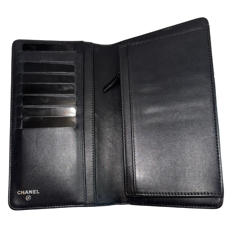 Chanel Quilted Patent Leather Bi-Fold Wallet