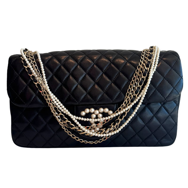 Chanel Quilted Lambskin Medium Westminster Pearl Flap Bag