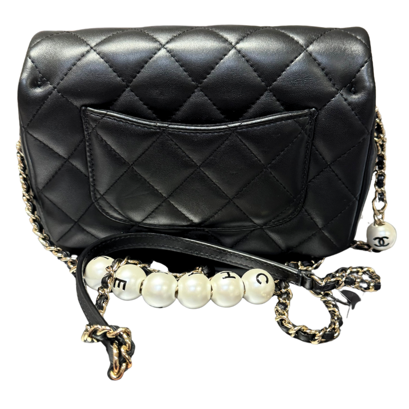 Chanel Lambskin Leather My Precious Pearl Small Flap Bag
