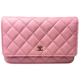 Chanel Caviar Leather Quilted Wallet On Chain