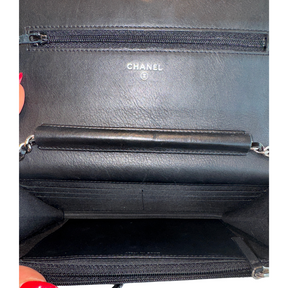 Chanel Diamond Stitch Quilted Wallet On Chain