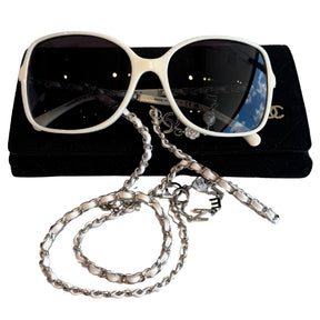 Chanel Square Logo Chain Sunglasses