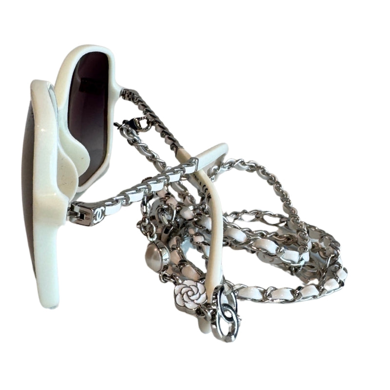 Chanel Square Logo Chain Sunglasses