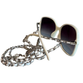 Chanel Square Logo Chain Sunglasses