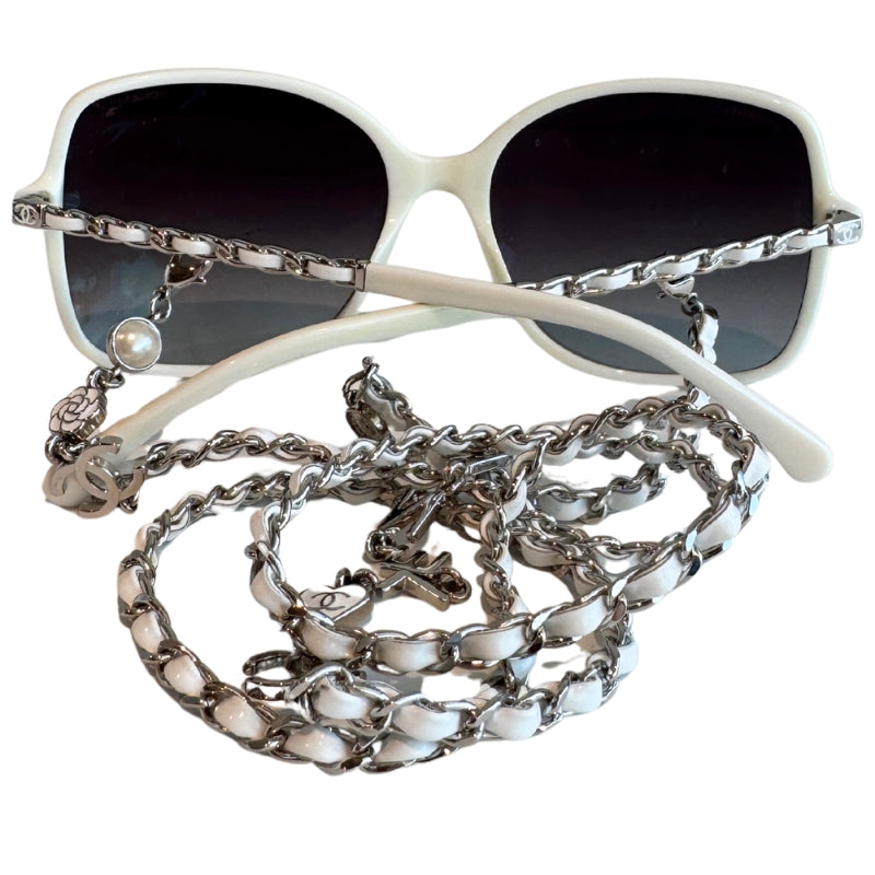 Chanel Square Logo Chain Sunglasses