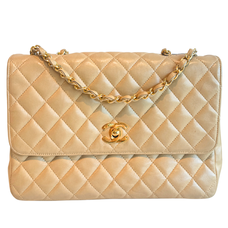Chanel Vintage Matelasse Lambskin Single Flap Bag