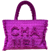 Chanel Wool Tweed Large Zipped Shopping Tote