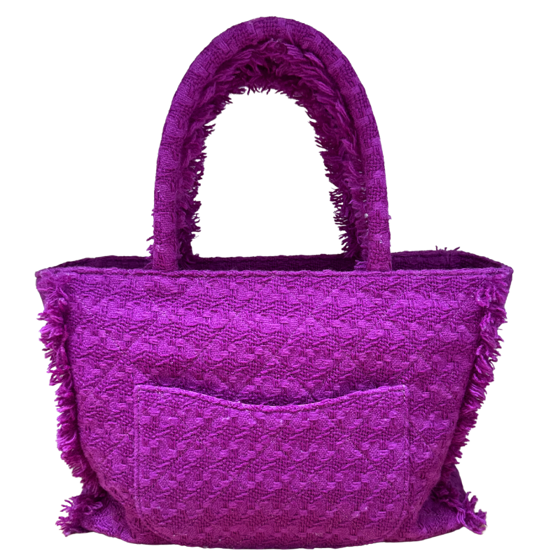 Chanel Wool Tweed Large Zipped Shopping Tote