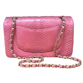 Chanel Valentines Charms Python Classic Medium Single Flap