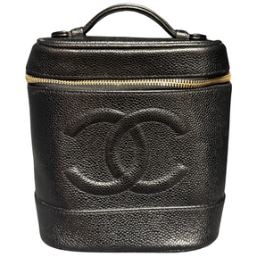 Chanel Vintage Caviar Leather Timeless Tall Vanity Case