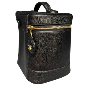 Chanel Vintage Caviar Leather Timeless Tall Vanity Case