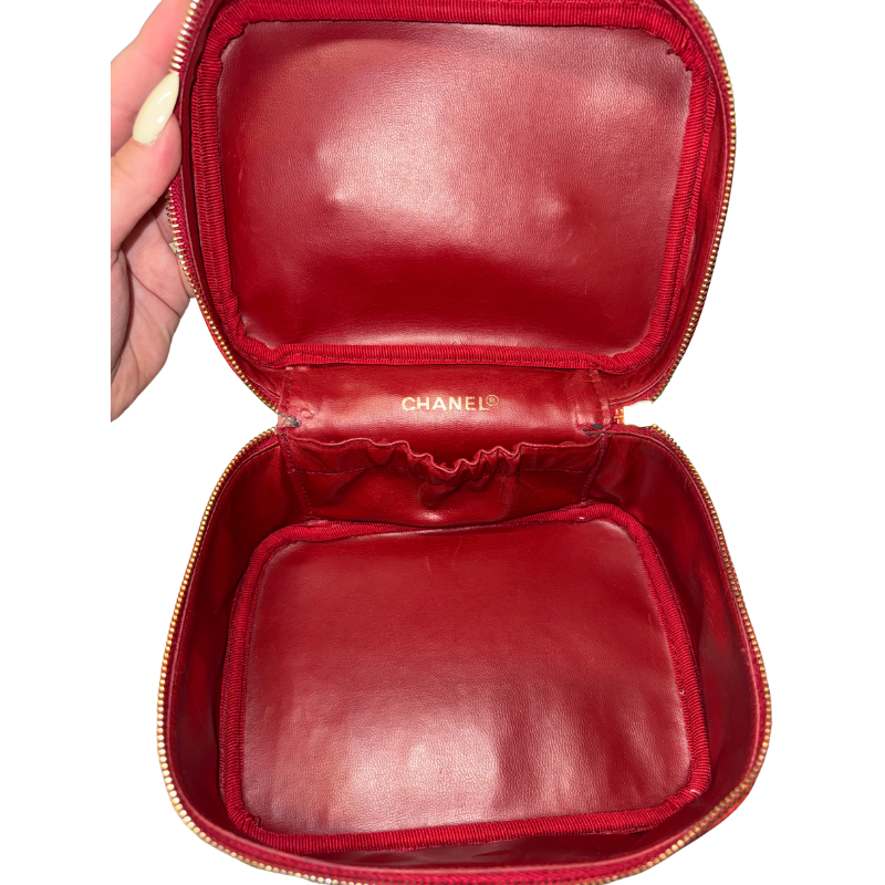 Chanel Vintage Timeless Caviar Vanity Case
