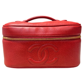 Chanel Vintage Timeless Caviar Vanity Case