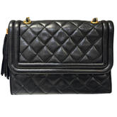 Chanel Vintage Quilted Tassel Flap Shoulder Bag