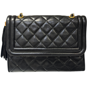Chanel Vintage Quilted Tassel Flap Shoulder Bag
