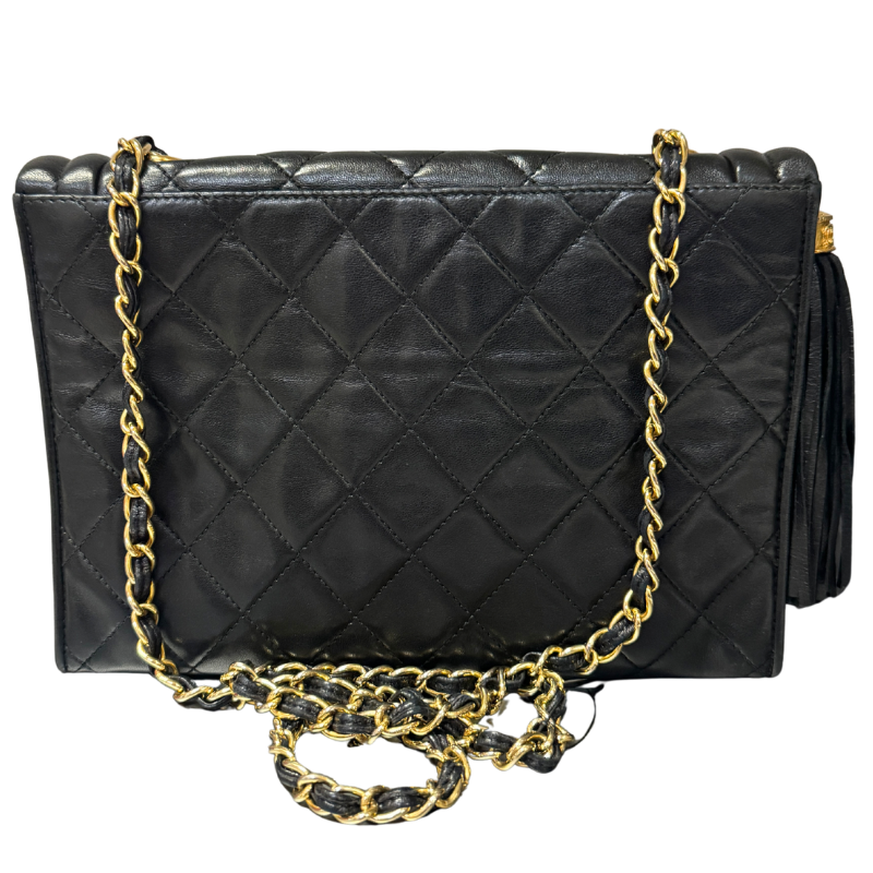 Chanel Vintage Quilted Tassel Flap Shoulder Bag