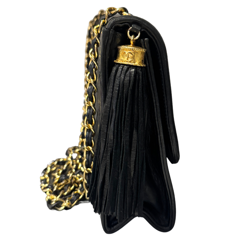 Chanel Vintage Quilted Tassel Flap Shoulder Bag