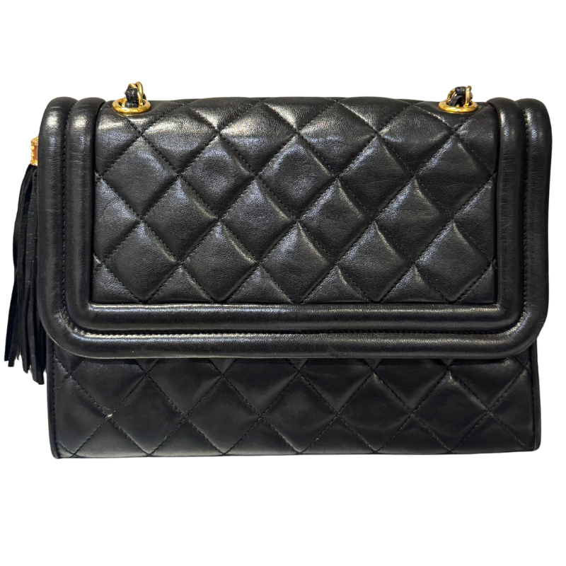 Chanel Vintage Quilted Tassel Flap Shoulder Bag