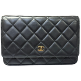Chanel Lambskin Leather Quilted Wallet On Chain