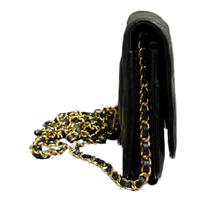 Chanel Lambskin Leather Quilted Wallet On Chain