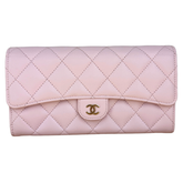 Chanel Caviar Quilted Large Gusset Flap Wallet