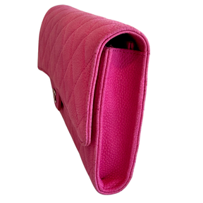 Chanel Quilted Caviar Leather Classic Flap Clutch