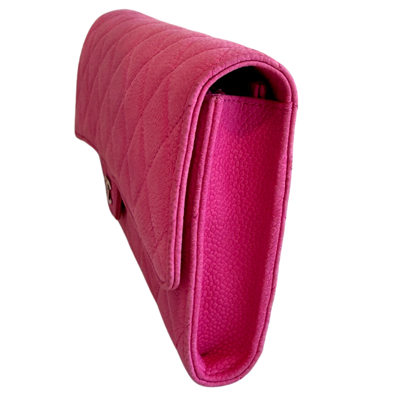 Chanel Quilted Caviar Leather Classic Flap Clutch