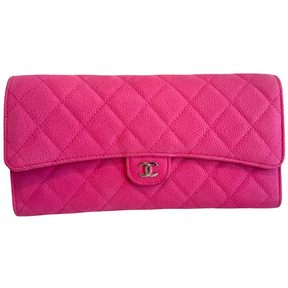 Chanel Quilted Caviar Leather Classic Flap Clutch