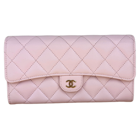 Chanel Caviar Quilted Large Gusset Flap Wallet
