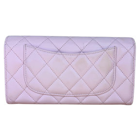 Chanel Caviar Quilted Large Gusset Flap Wallet