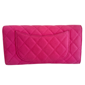Chanel Quilted Caviar Leather Classic Flap Clutch