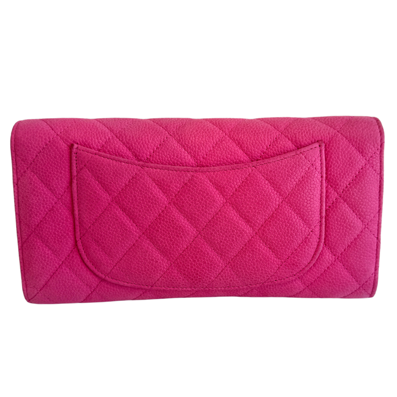Chanel Quilted Caviar Leather Classic Flap Clutch