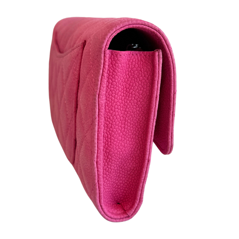 Chanel Quilted Caviar Leather Classic Flap Clutch