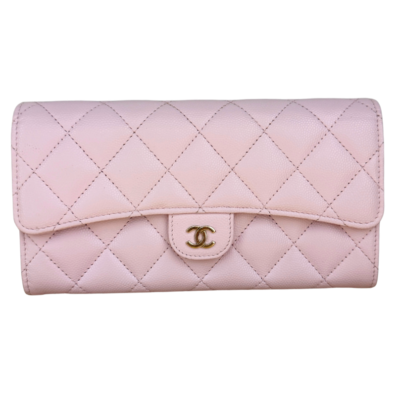 Chanel Caviar Quilted Large Gusset Flap Wallet