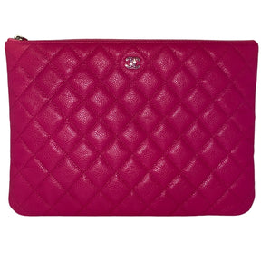 Chanel Caviar Leather Quilted O-Case