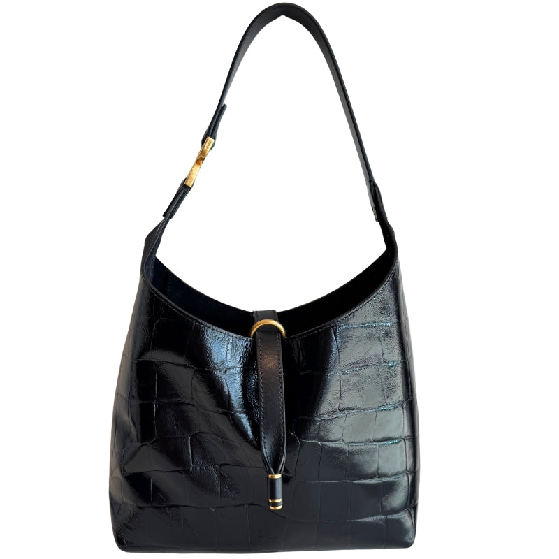 Chloe Croc Effect Small Marcie Hobo Bag