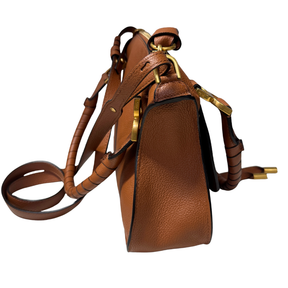 Chloe Grained Leather Double Carry Small Marcie