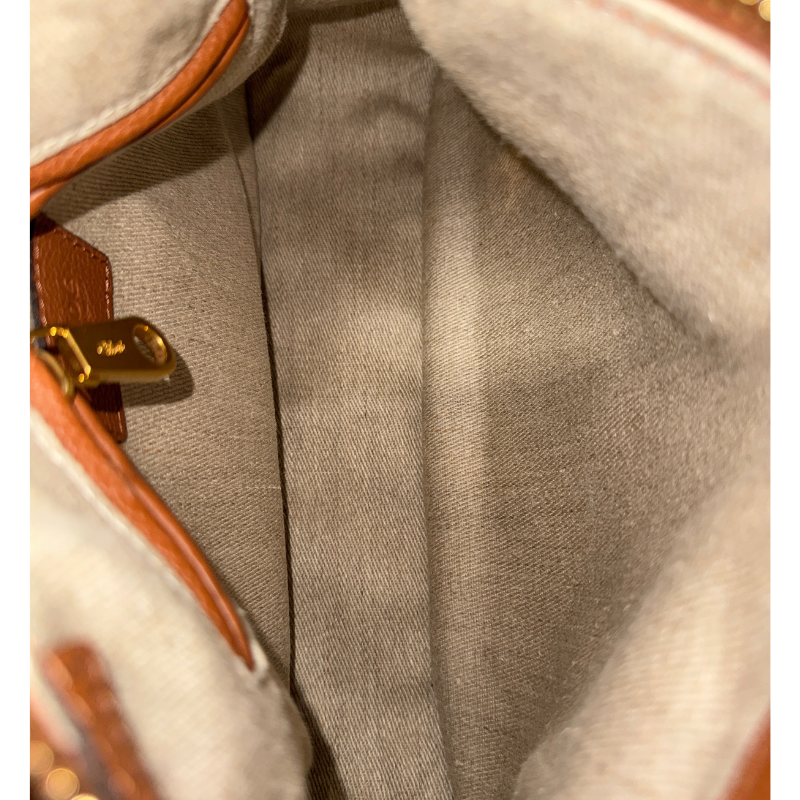 Chloe Grained Leather Double Carry Small Marcie