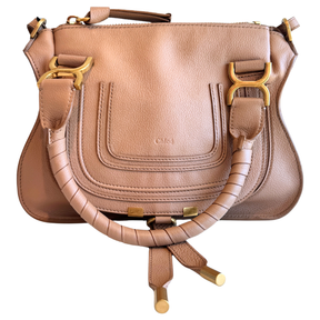 Chloe Grained Leather Small Marcie Double Carry Bag