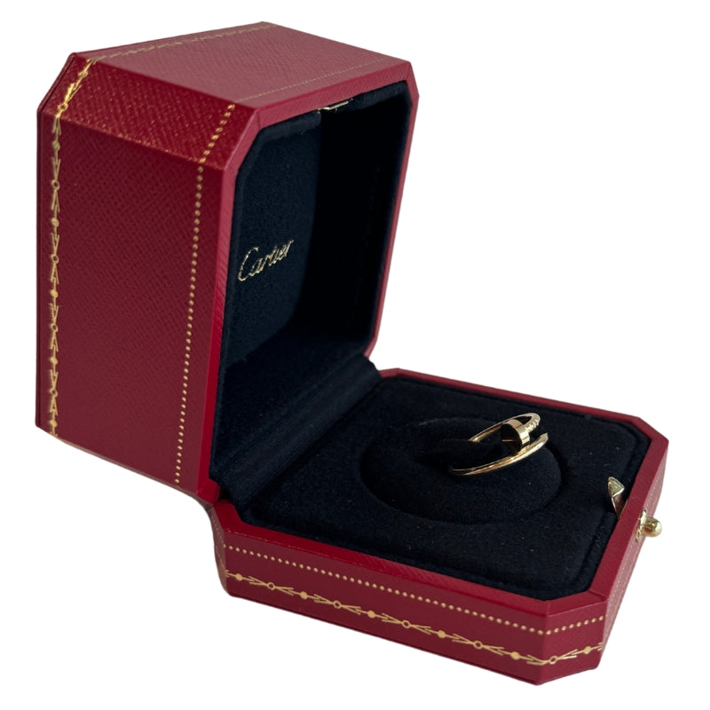 Cartier Juste Un Clou Ring&nbsp;

18K Yellow Gold&nbsp;

Bent Nail&nbsp;

54 6.75