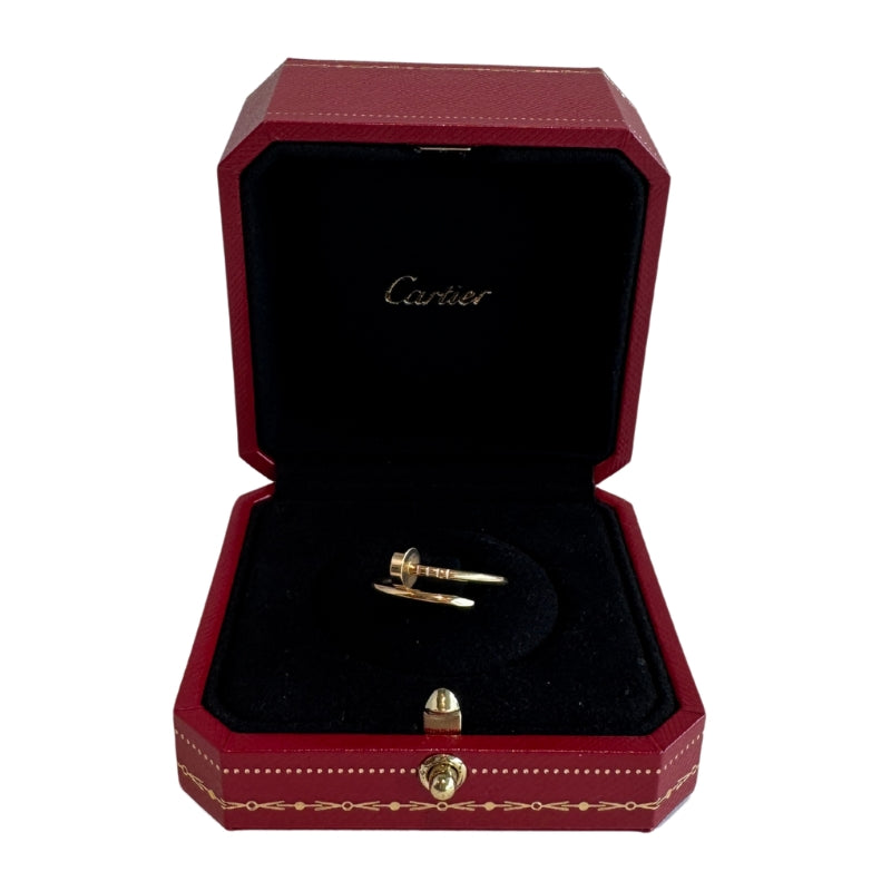 Cartier Juste Un Clou Ring&nbsp;

18K Yellow Gold&nbsp;

Bent Nail&nbsp;

54 6.75