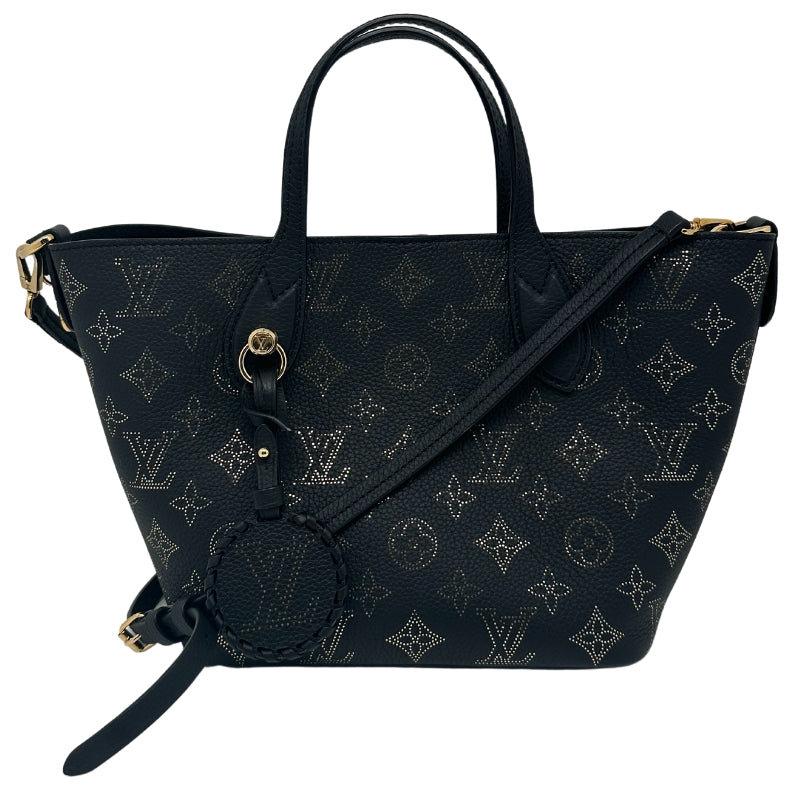 Louis Vuitton Mahina Blossom Bag Perforated Black Leather Gold Detailing Gold-Toned Hardware Dual Straps Detachable Shoulder Straps Clasp Closure at Top Microfiber Interior Includes Pouch Includes Dust Bag