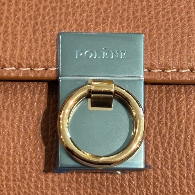 Close Up of Closure on Polene Number Seven Mini Crossbody Wallet