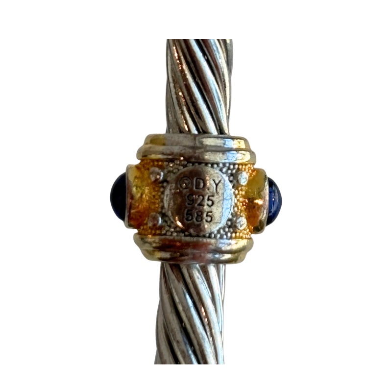 Close up of Inscription on David Yurman Bracelet.