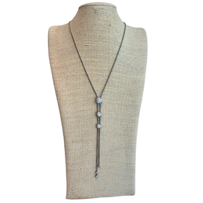 David Yurman Chatelaine Pave Diamond And Sterling Silver Lariat Y-Necklace